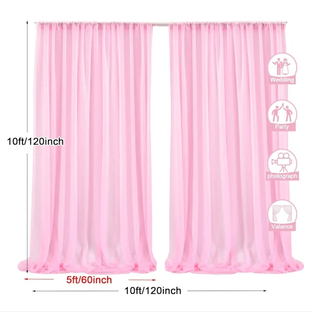 Baby Pink Backdrop Curtain